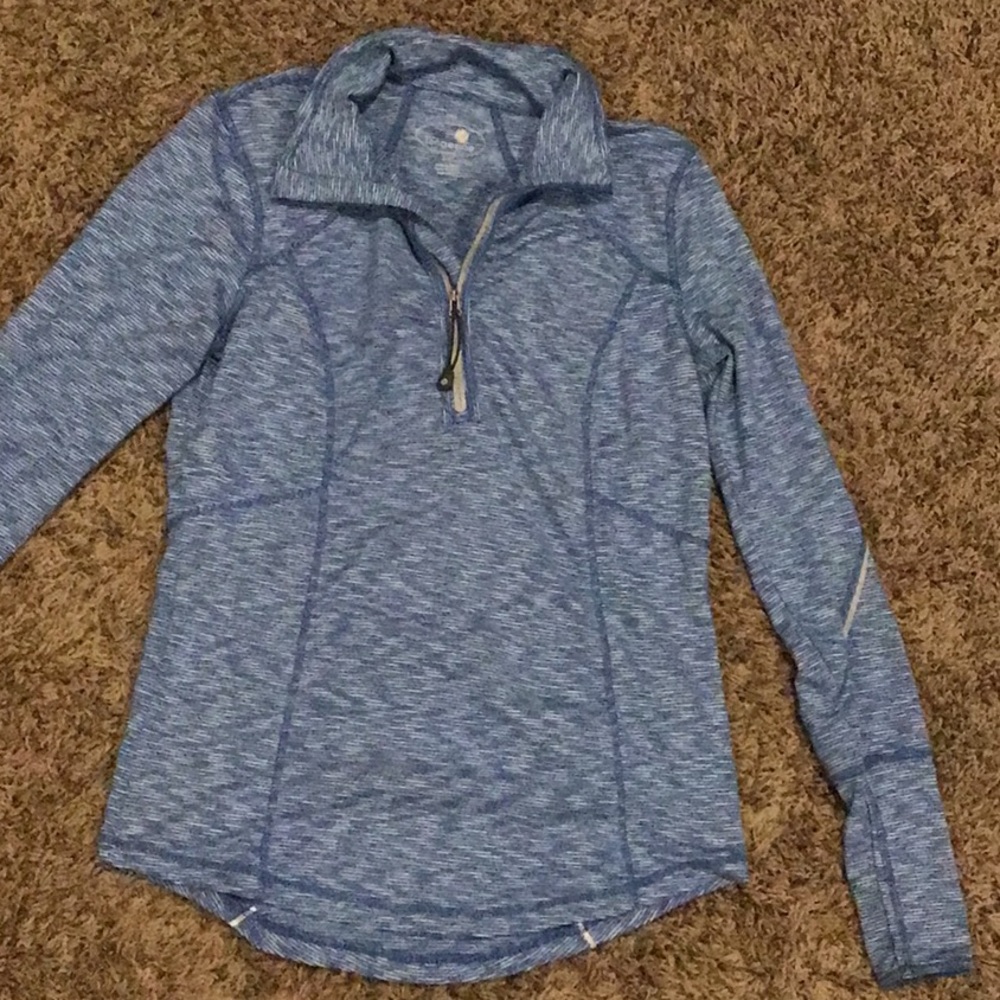 Small Blue Tangerie Long Sleeve Athletic Top